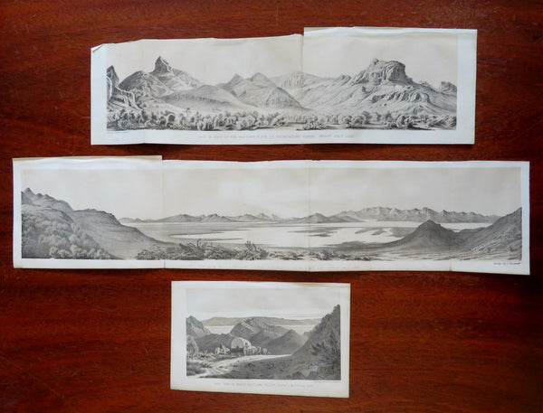 Salt Lake Valley Utah Landscape Views Mormons 1853 Stansbury Expedition 3 prints