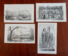 Fort Utah Great Salt Lake Valley American Indians 1853 Stansbury print lot x 4