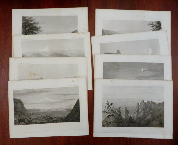 RR Survey Expedition 1861 Western US Lot x 8 Landscape Views Civil War prints