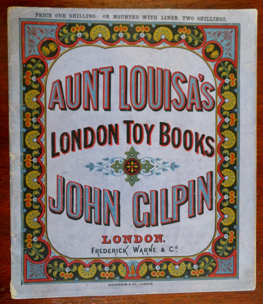 John Gilpin Children's Story Aunt Louisa's Series 1870's pictorial juvenile book