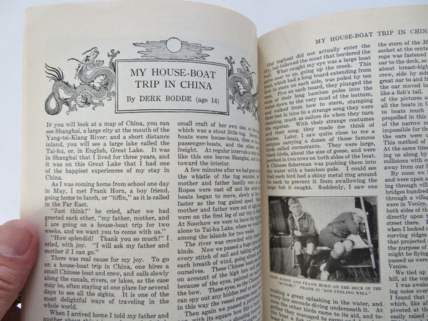 Great Zeppelin dirigible cover 1925 St. Nicholas Magazine Riddles cart ...