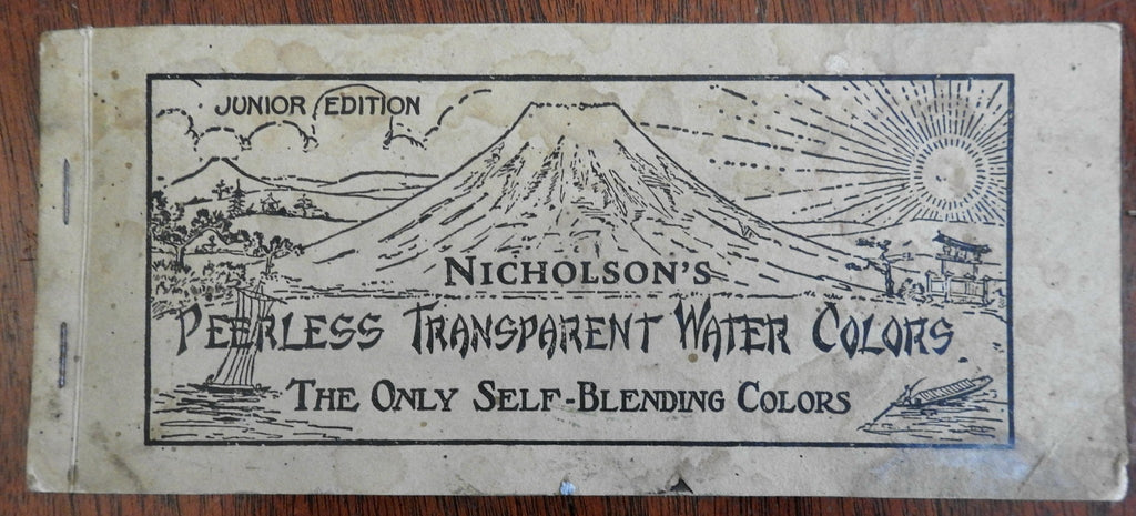 Nicholson's Peerless Transparent Water Colors 1937 pigment leaves booklet artist