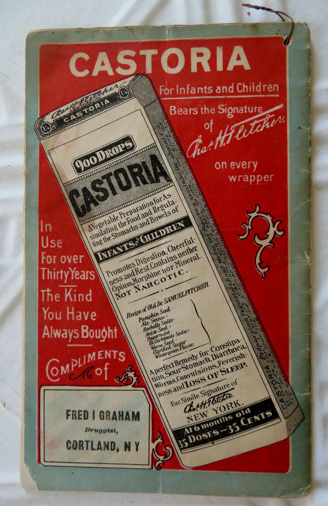 Castoria Infant Pills Patent Medicine 1901 New York Almanac promotional booklet