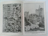 New York city Illustrated Zeppelin Aerial Views 1932 Souvenir Street Scenes