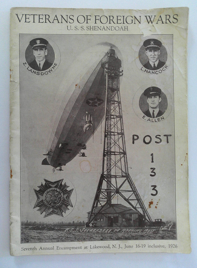 USS Shenandoah Zeppelin Airship Lakewood New Jersey 1926 souvenir booklet