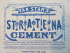 Van Stan's Stratena Cement Glue c. 1882 pictorial ad leaflet w/ testimonials