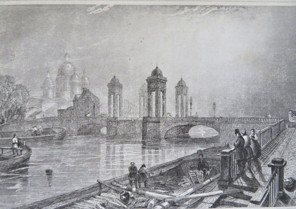 Trinity Cathedral St. Petersburg Russia Fontanka Canal 1840 city view print