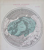 North Pole Isotherms Magnetic Zones 1865 Baehr lot x 2 scientific maps