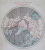 North Pole Isotherms Magnetic Zones 1865 Baehr lot x 2 scientific maps