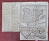 American Colonies forts Georgia Pennsylvania Spain map 1756 Halley's Comet