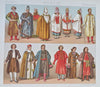 Russian Fashion Clergy Nobles Peasants Men's & Women's Fashion c. 1870 Lot x 4