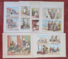 Japan Ethnic Views & Costume Prints Street Scenes 1886 Lot x 6 color prints