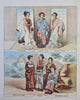 Japan Ethnic Views & Costume Prints Street Scenes 1886 Lot x 6 color prints