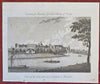 Windsor Castle British Royal Palace Landscape View c. 1785 engraved print