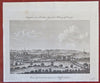 Litchfield Staffordshire England Landscape & City View c. 1785 engraved print