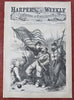 2nd Bull Run Color Bearer 1862 Buell Harper's Civil War Nast cover Kentucky map