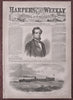 Lincoln Letter Emancipation Harper's Civil War nwsppr. 1862 Homer dbl. pg issue