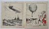 Airships Zeppelins Juvenile Aviation Biplanes Hot Air Balloons c. 1915 book