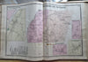 Franklin County Massachusetts Atlas 1871 FW Beers complete atlas 37 folio maps