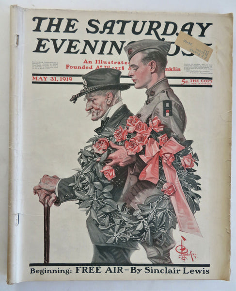 Leyendecker Veterans Civil War WWI Saturday Evening Post 1919 complete issue