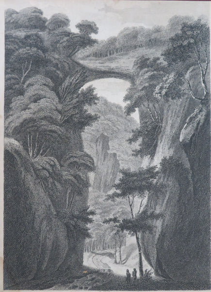 Rock Bridge Landscape View East coast North America 1798 Weld engraved print