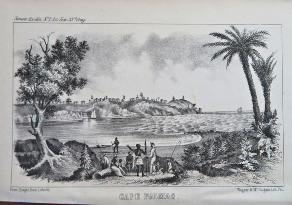 Cape Palmas Liberia West Africa c.1855 Lot x 3 Landscape Views Episcopal Mission
