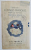 Air France Flight Travel Guide Regulations Trunk Routes Map c. 1947 souvenir