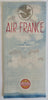 Air France System Route Map Paris - New York 1947 advertising travel brochure