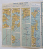 Air France System Route Map Paris - New York 1947 advertising travel brochure