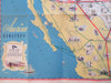 American Airlines Flagship Routes c.1945 Cartoon Pictorial Map Flight Routes map