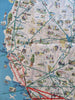 American Airlines Flagship Routes c.1945 Cartoon Pictorial Map Flight Routes map