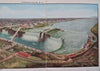 Niagara Gorge Railroad Tourist c. 1890s promo brochure panoramic birds eye view