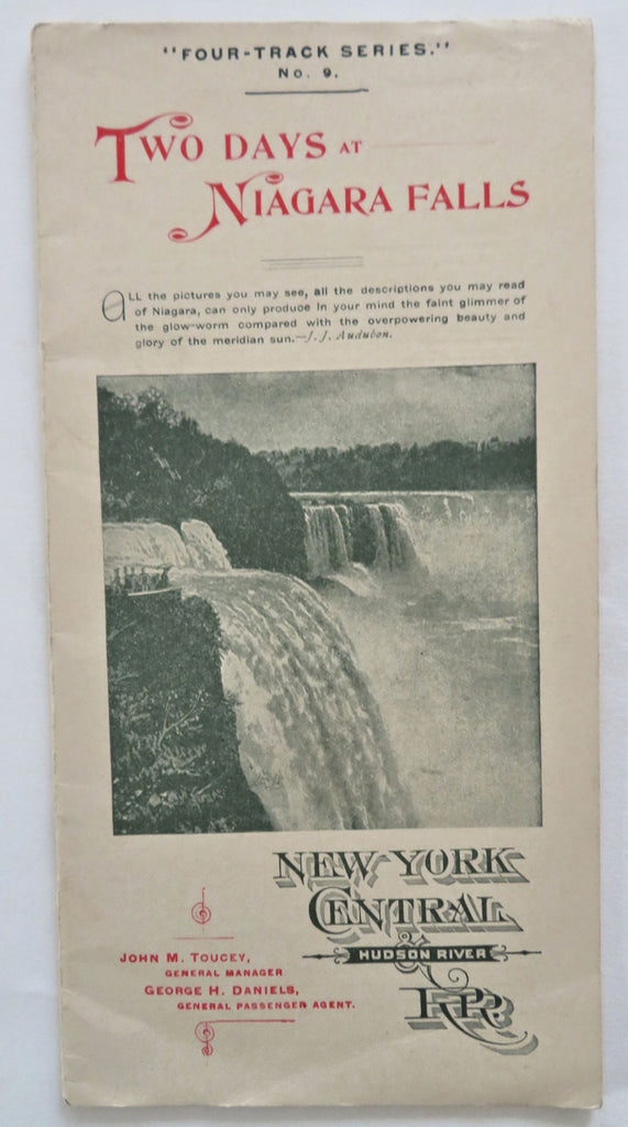 Niagara Falls New York Central & Hudson River RR 1880 pictorial brochure w/ map