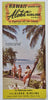 Hawaii Cartoon Pictorial Map Aloha Airlines c.1950s tourist info travel brochure