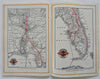 Florida Land of Sunshine Tourist book 1930 Illinois Central Railroad route maps