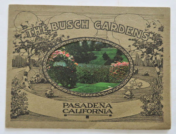 Busch Gardens Pasadena California Souvenir Album c. 1910 pictorial keepsake book