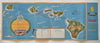 Hawaiian Airlines cartoon Route Map 1950's pictorial travel Tourist promotional