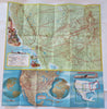 American Airlines Cartoon Pictorial System Map c. 1956 tourist travel brochure