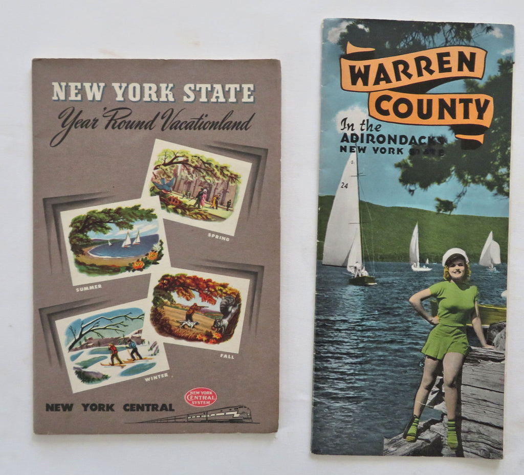New York State Travel Info Tourism 1940's Lot x 2 pictorial promo books