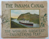 Panama Canal Souvenir Album Landscape Views Ships c. 1910 pictorial book