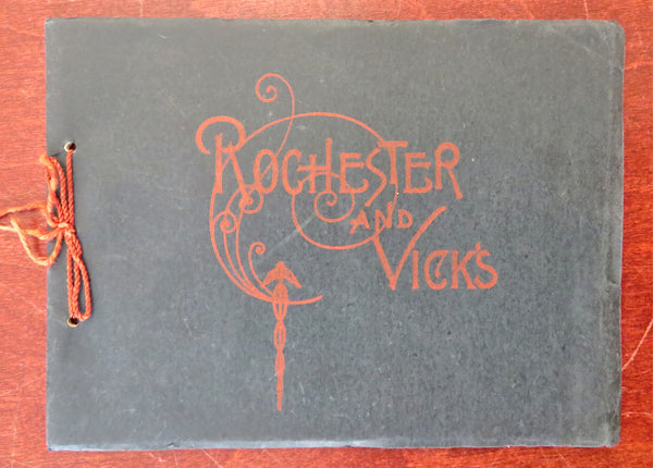 Rochester & Vicks New York Souvenir Album Street Scenes c. 1900 pictorial book