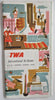 TWA Trans World Airlines 1958 Flight system route brochure worldwide maps