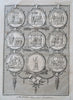Roman Medals & Coins Numismatics c. 1770 Lot x 15 Humblot engraved prints