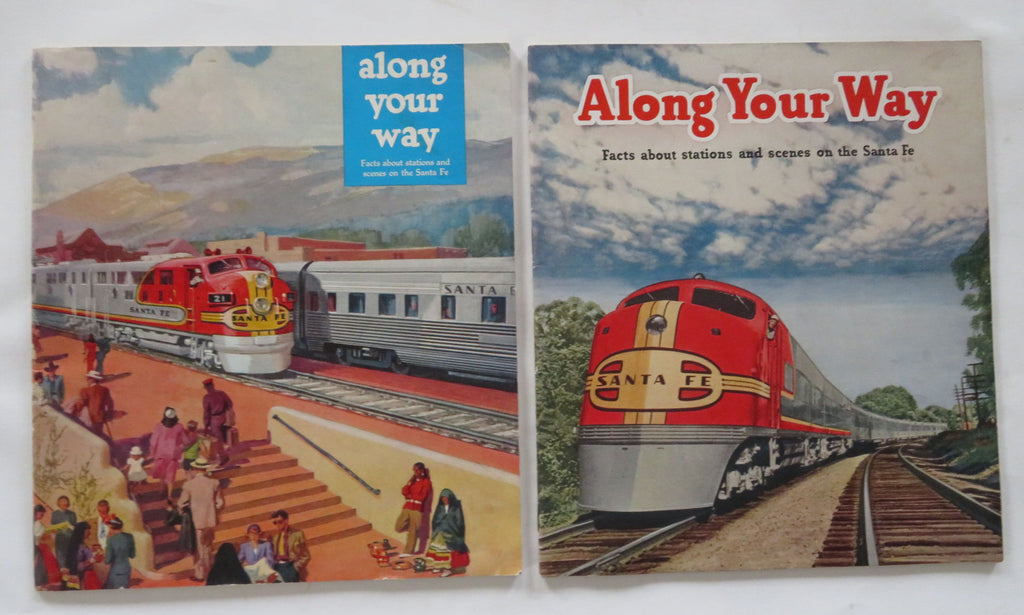 Santa Fe Railroad Sightseeing Guides Tourism 1946-53 Lot x 2 Travel Booklets