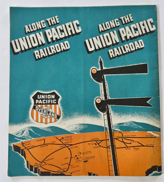 Union Pacific Railroad Pacific Great Lakes c. 1936 pictorial travel w/ route map