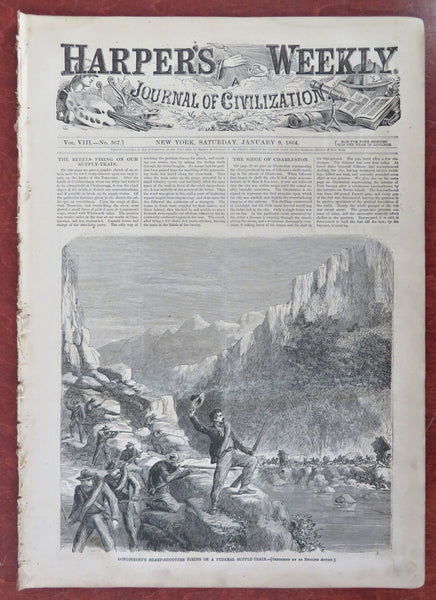 Battle of Ringgold Fort Saunders Harpers Civil War newspaper 1864 complete issue
