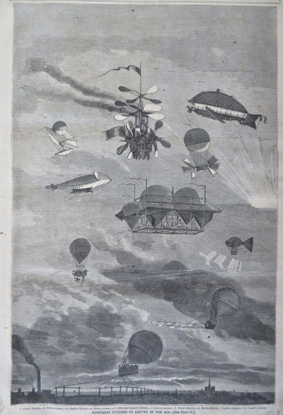 Aviation New Year's Celebration Thomas Nast Harper's Civil War 1864 newspaper