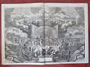 Washington D.C. aerial view 1861 Harper's Civil War July 4th Pickens VA Zouaves