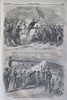 Washington D.C. aerial view 1861 Harper's Civil War July 4th Pickens VA Zouaves