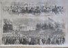 Washington D.C. aerial view 1861 Harper's Civil War July 4th Pickens VA Zouaves